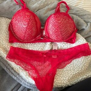 Red Victoria’s Secret Lingerie Set